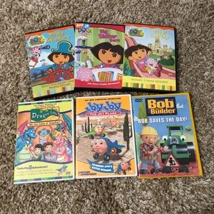 Kid’s DVD lot Dora, Jay Jay, Dragon Tales, Bob The Builder